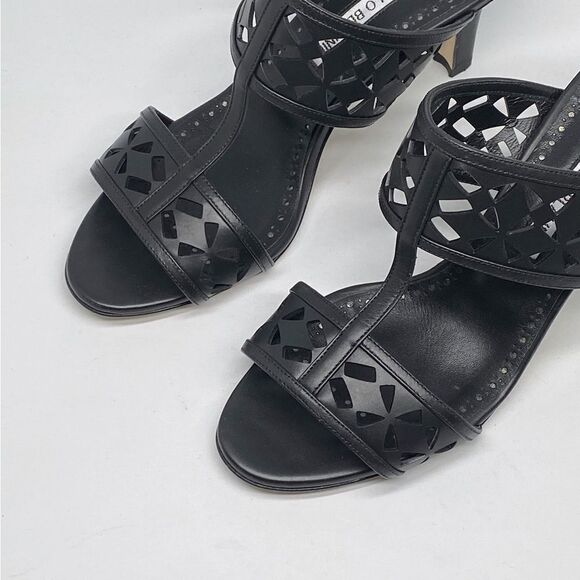 Manolo Blahnik Sophocles Perforated Mules size 37 - Picture 4 of 12